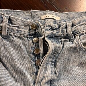 PacSun Light Blue High-Rise Button-Fly Jeans